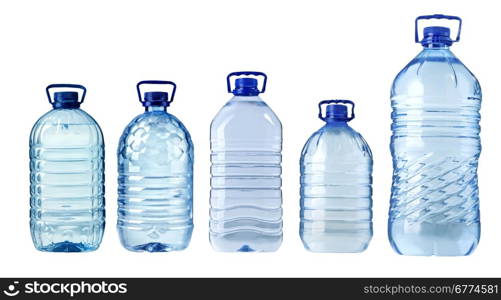 big plastic water bottle isolated on white background