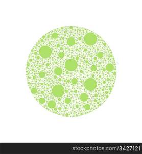 Big polka dot with many different size polka dots