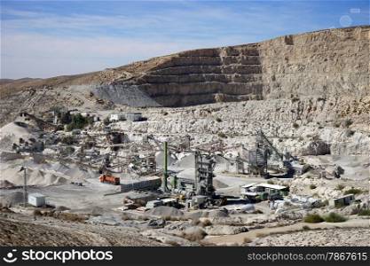 Big quarry near Drejat village in Israel