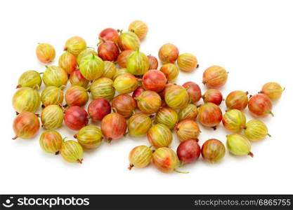 Big ripe gooseberries isolated on a white background