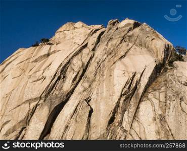 Big rock in mountains of Seoraksan National Park. South Korea