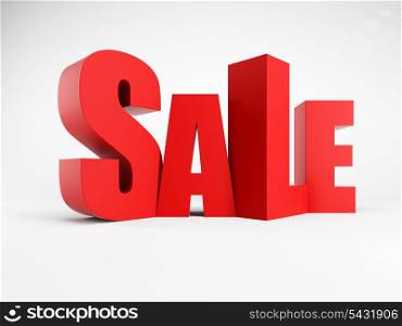 Big sale, isolated 3d rendering