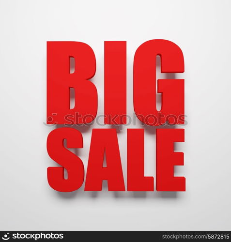 big sale symbol, 3d rendering