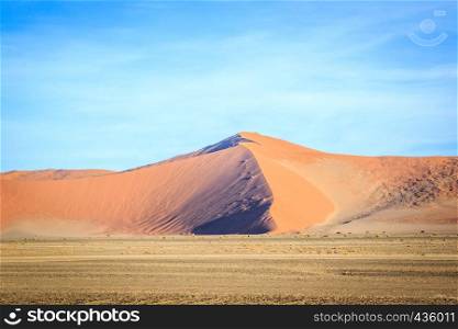 Big sand dune in the Sossusvlei Desert, Nambia.