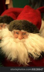 Big Santa Claus figurine displayed in a Christmas store
