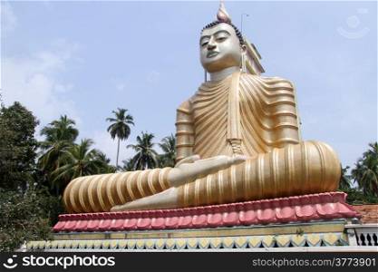 Big statue of Buddha in Wewurukannala Vihara near Dikwella, Sri Lanka