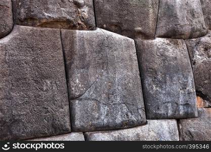 big stones in an old masonry of the Incas
