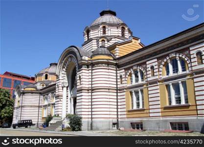 Big striped building in Sophia, Bulgaria