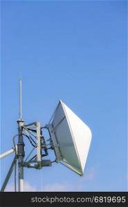 Big telecommunication satellite and radio transmitter