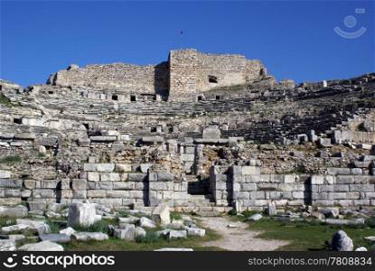 Big theater and castle in Miletus, Turkey
