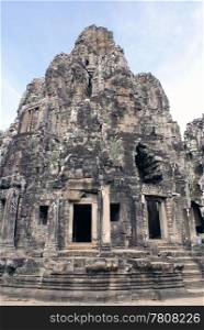 Big tower in Bayon temple, Angkor, Cambodia
