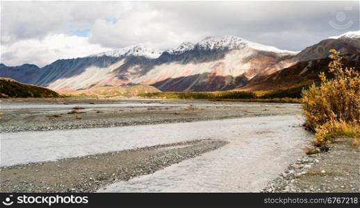 Big water flows through the Alaska Range