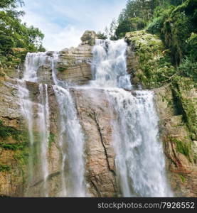 big waterfall in the forest