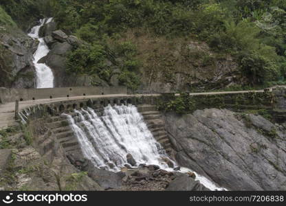 Big waterfall on Gangtok Lachun road, Sikkim, India