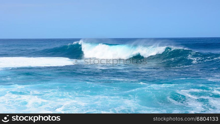 Big wave in the Atlantic ocean.