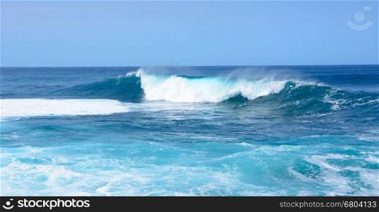 Big wave in the Atlantic ocean.