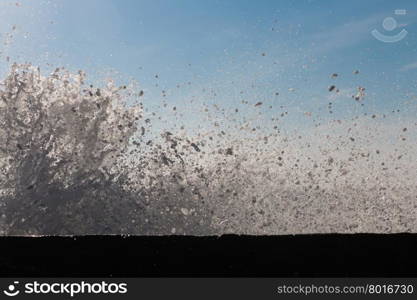 Big waves break on the beach Bolata, Bulgaria