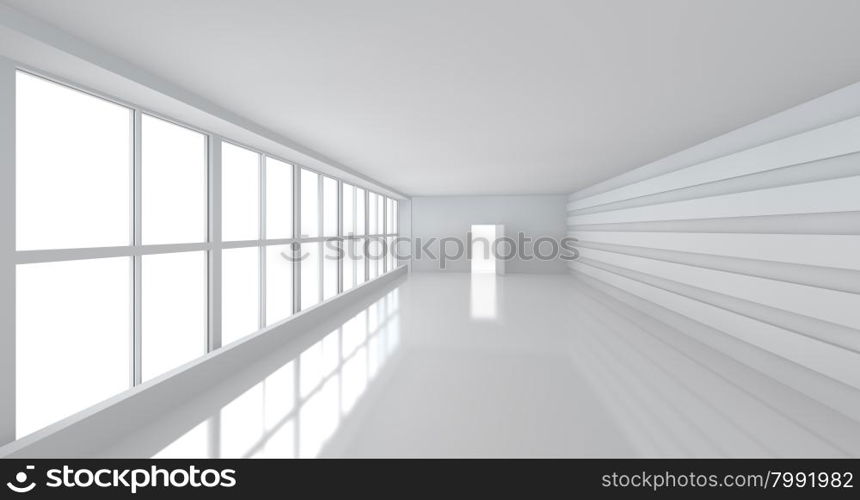 big white business room with window