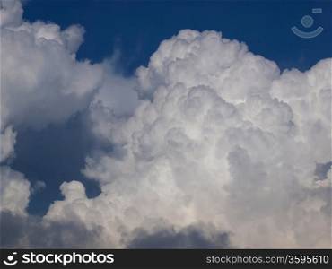 big white clouds and blue sky