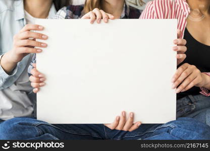 big white sheet paper holding by women