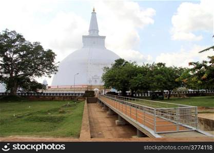 Big white stupa in Anuradhapura
