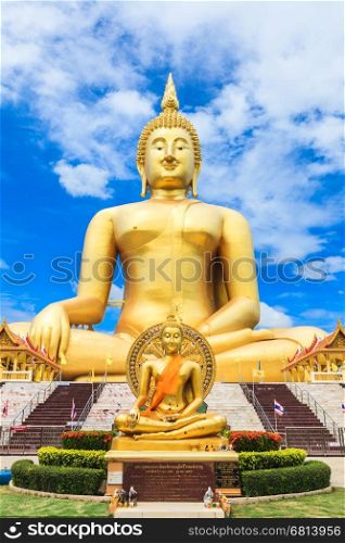 Biggest Buddha Image at Wat Muang Ang Thong Province Thailand