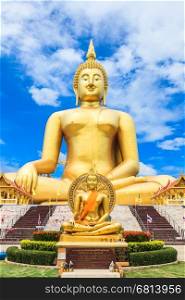 Biggest Buddha Image at Wat Muang Ang Thong Province Thailand
