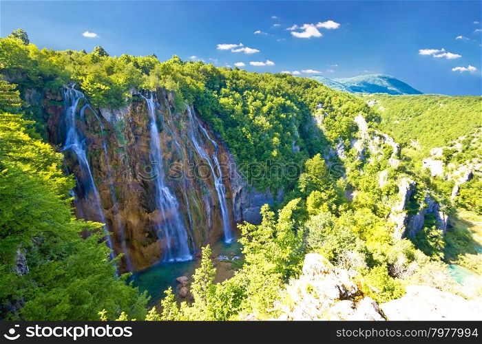 Biggest waterfall in Croatia - Veliki slap in Plitvice lakes national park
