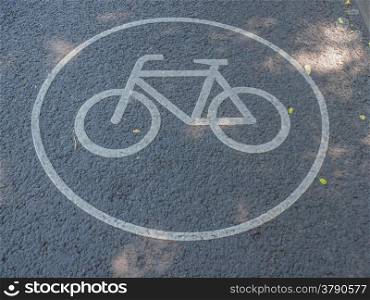 Bike lane sign. Sign of a bike or bicycle lane