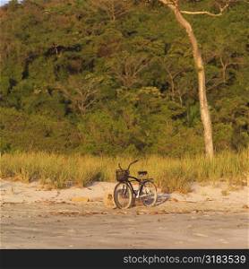 Bike on beach in Costa Rica