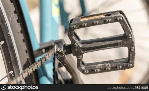 bike pedal close up