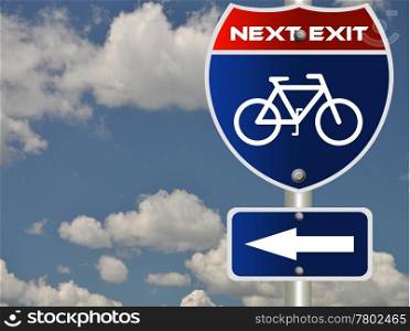 Bike road sign