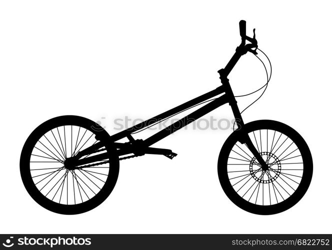 Bike vector silhouette. Bike detailed vector silhouette. Transport