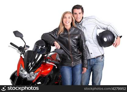 Biker couple