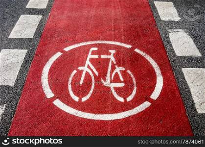 Bikeway. symbol for a bikeway on the ground