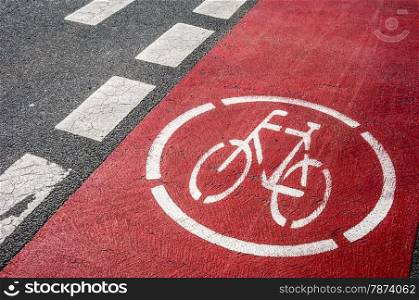 Bikeway. symbol for a bikeway on the ground