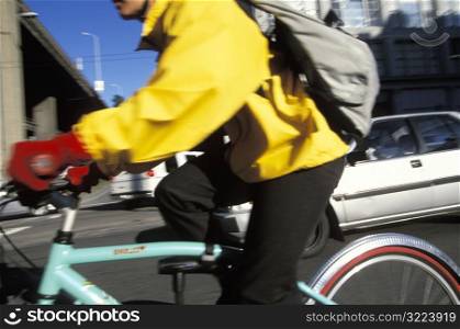 Biking In City Traffic