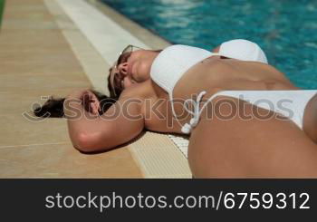 Bikini Beauty by Swimming Pool