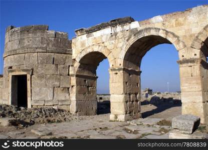 Bil old gate in Hierapolis near Pamukkale, Turkey