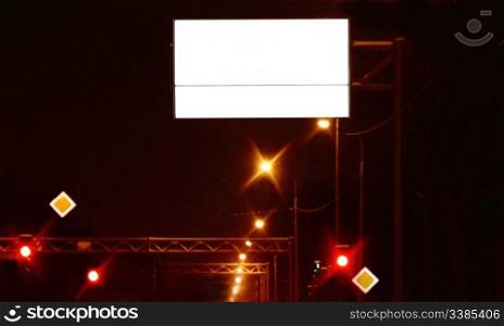 billboard in the city at night