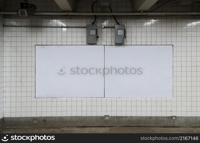 billboard template subway station