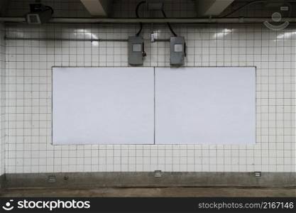 billboard template subway station