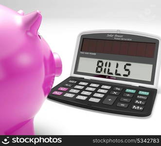 Bills Calculator Showing Payments Due Re Expenses