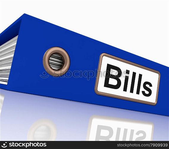 Bills File Shows Accounting And Payments Due. Bills File Showing Accounting And Payments Due