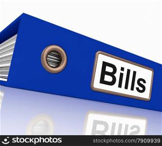 Bills File Shows Accounting And Payments Due. Bills File Showing Accounting And Payments Due