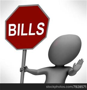 Bills Red Stop Sign Meaning Stopping Bill Payment Due