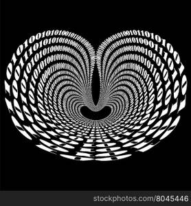 Binary Code Background. Numbers Concept. Algorithm, Data Code, Decryption and Encoding