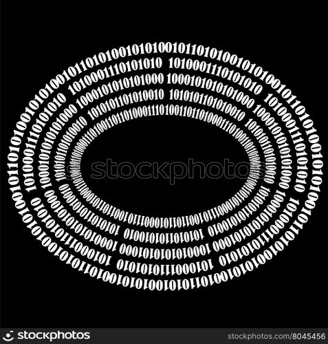 Binary Code Background. Numbers Concept. Algorithm, Data Code, Decryption and Encoding