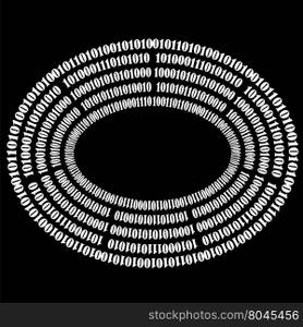 Binary Code Background. Numbers Concept. Algorithm, Data Code, Decryption and Encoding