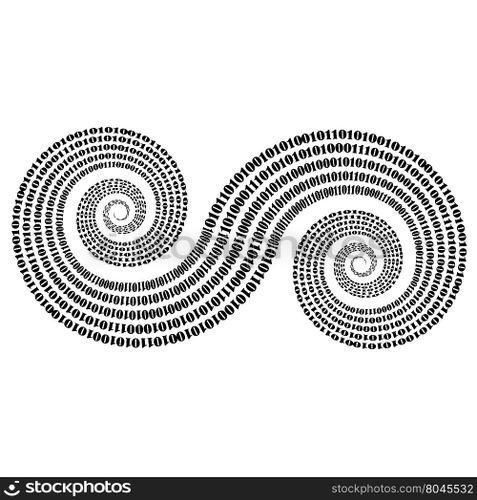 Binary Code Background. Numbers Concept. Algorithm, Data Code, Decryption and Encoding